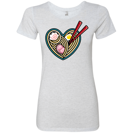 T-Shirts Heather White / S Love Ramen Women's Triblend T-Shirt