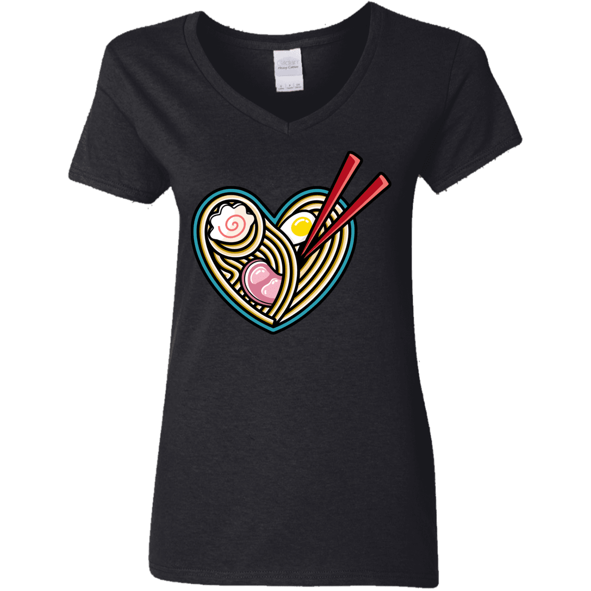 T-Shirts Black / S Love Ramen Women's V-Neck T-Shirt