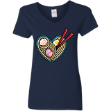 T-Shirts Navy / S Love Ramen Women's V-Neck T-Shirt