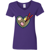 T-Shirts Purple / S Love Ramen Women's V-Neck T-Shirt