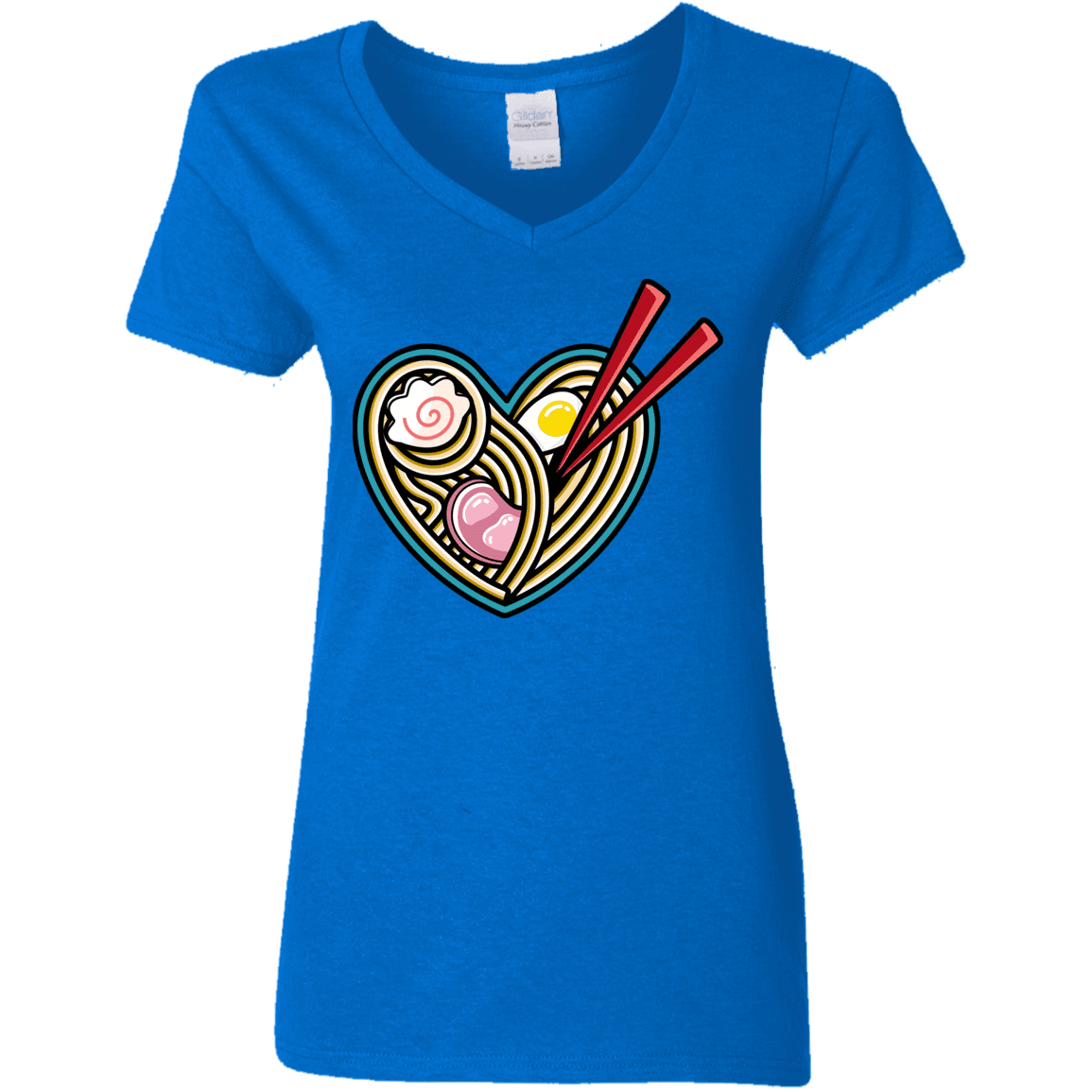 T-Shirts Royal / S Love Ramen Women's V-Neck T-Shirt