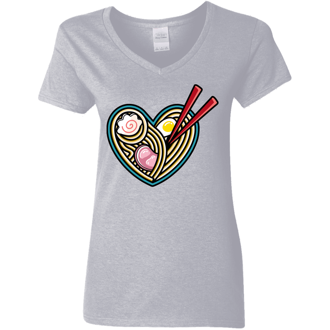 T-Shirts Sport Grey / S Love Ramen Women's V-Neck T-Shirt