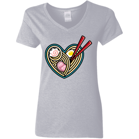 T-Shirts Sport Grey / S Love Ramen Women's V-Neck T-Shirt