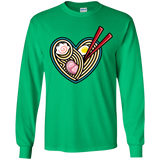 T-Shirts Irish Green / YS Love Ramen Youth Long Sleeve T-Shirt