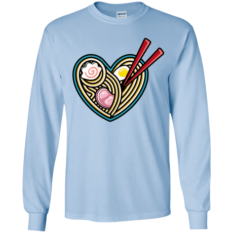 T-Shirts Light Blue / YS Love Ramen Youth Long Sleeve T-Shirt