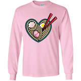 T-Shirts Light Pink / YS Love Ramen Youth Long Sleeve T-Shirt