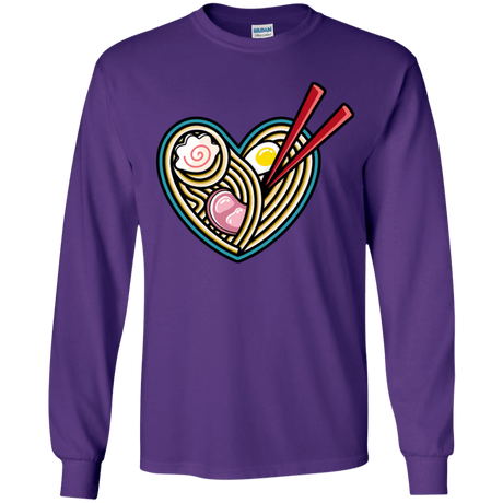 T-Shirts Purple / YS Love Ramen Youth Long Sleeve T-Shirt