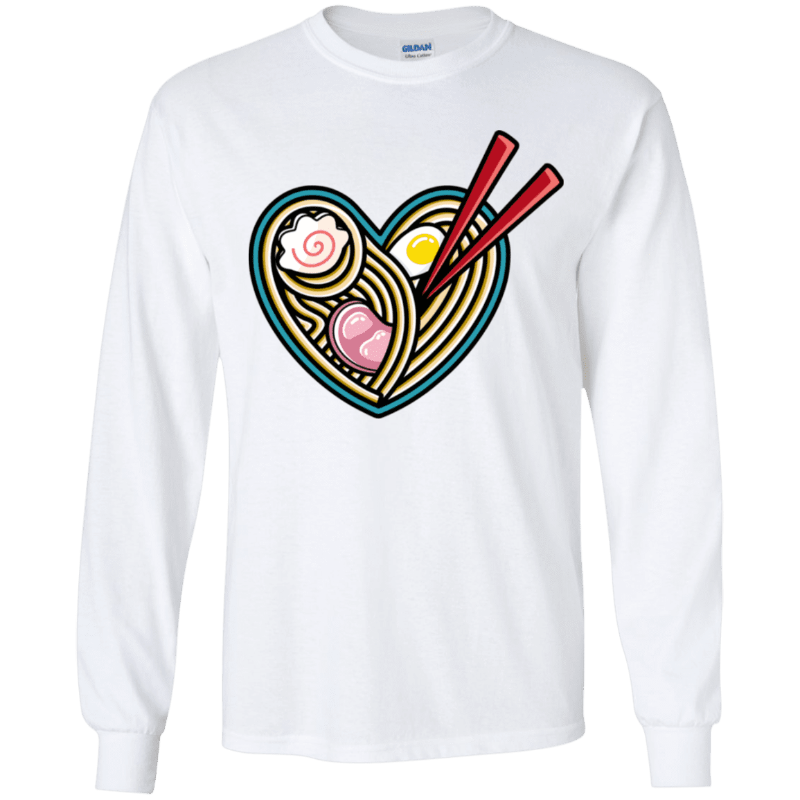 T-Shirts White / YS Love Ramen Youth Long Sleeve T-Shirt