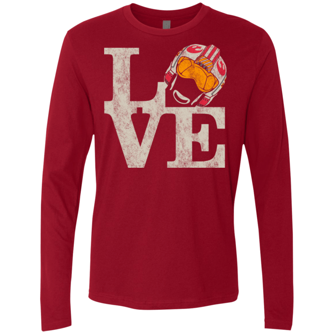 T-Shirts Cardinal / Small LOVE Rebel Pilot Men's Premium Long Sleeve