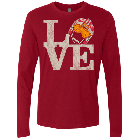 T-Shirts Cardinal / Small LOVE Rebel Pilot Men's Premium Long Sleeve