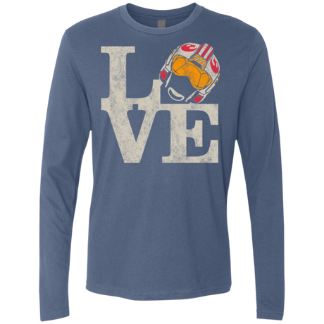 T-Shirts Indigo / Small LOVE Rebel Pilot Men's Premium Long Sleeve