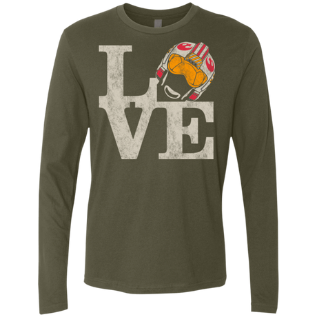 T-Shirts Military Green / Small LOVE Rebel Pilot Men's Premium Long Sleeve
