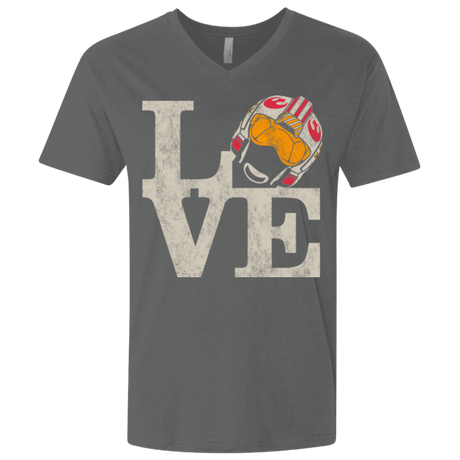 T-Shirts Heavy Metal / X-Small LOVE Rebel Pilot Men's Premium V-Neck