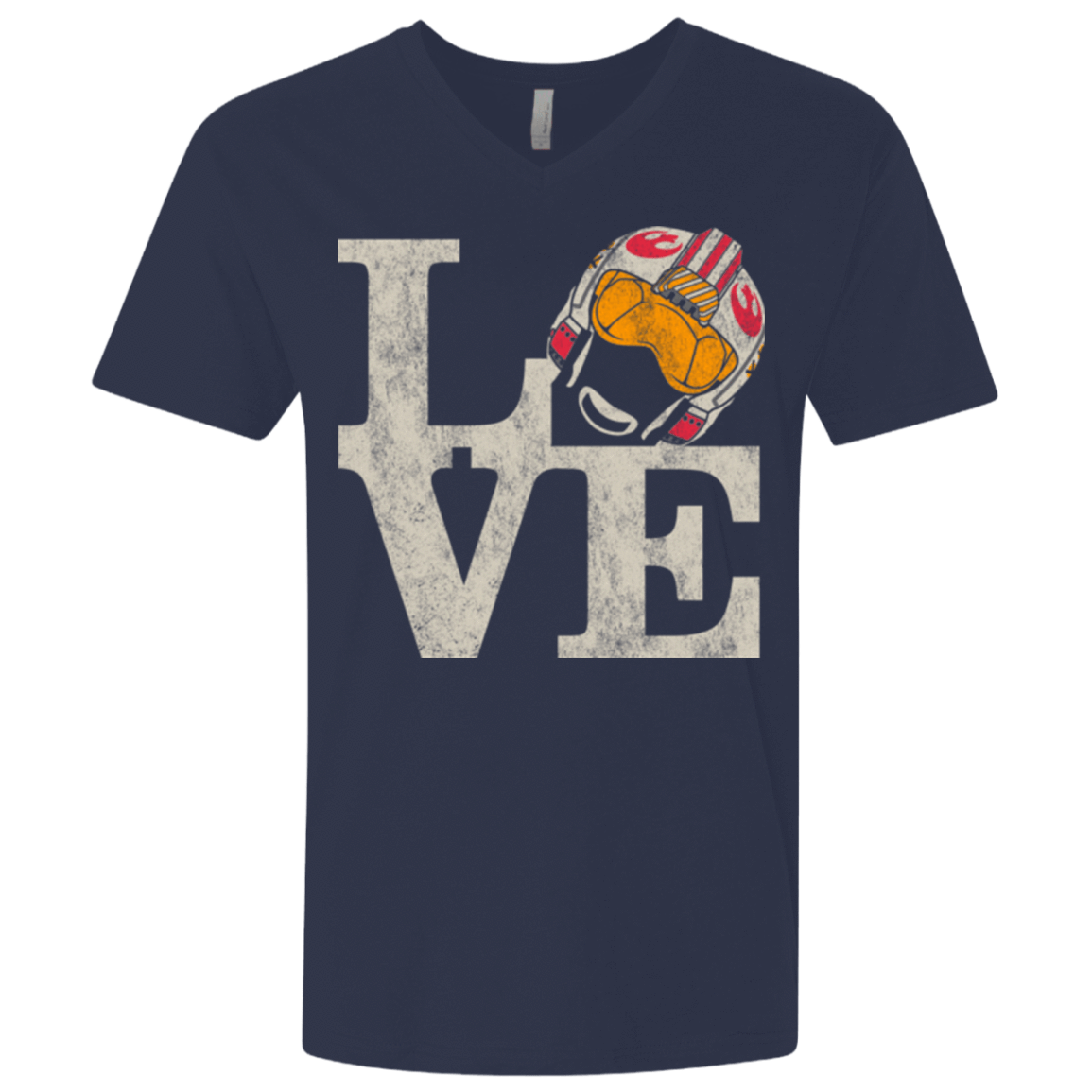 T-Shirts Midnight Navy / X-Small LOVE Rebel Pilot Men's Premium V-Neck