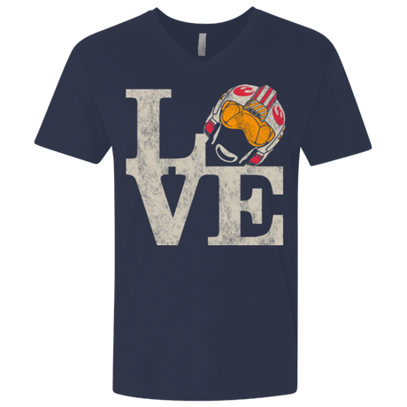 T-Shirts Midnight Navy / X-Small LOVE Rebel Pilot Men's Premium V-Neck