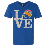 T-Shirts Royal / X-Small LOVE Rebel Pilot Men's Premium V-Neck