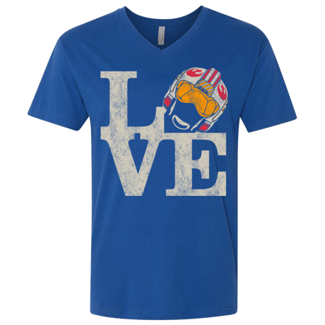 T-Shirts Royal / X-Small LOVE Rebel Pilot Men's Premium V-Neck