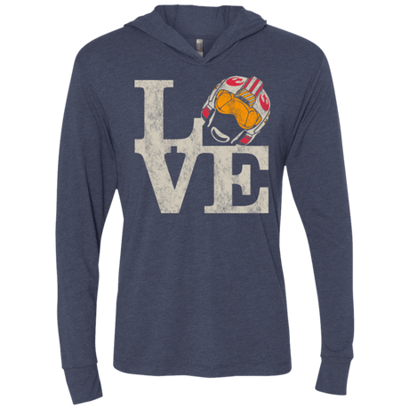 T-Shirts Vintage Navy / X-Small LOVE Rebel Pilot Triblend Long Sleeve Hoodie Tee