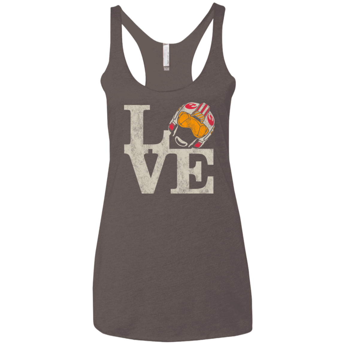 T-Shirts Macchiato / X-Small LOVE Rebel Pilot Women's Triblend Racerback Tank