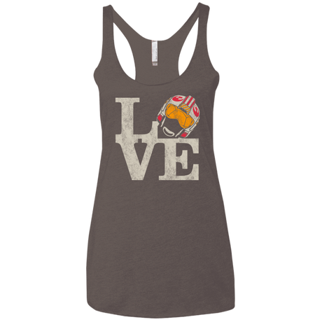 T-Shirts Macchiato / X-Small LOVE Rebel Pilot Women's Triblend Racerback Tank