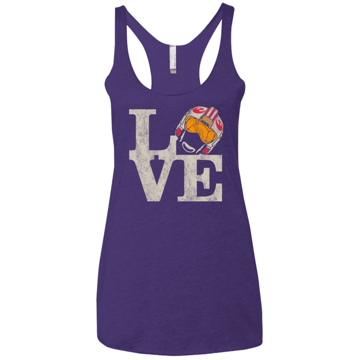 T-Shirts Purple / X-Small LOVE Rebel Pilot Women's Triblend Racerback Tank