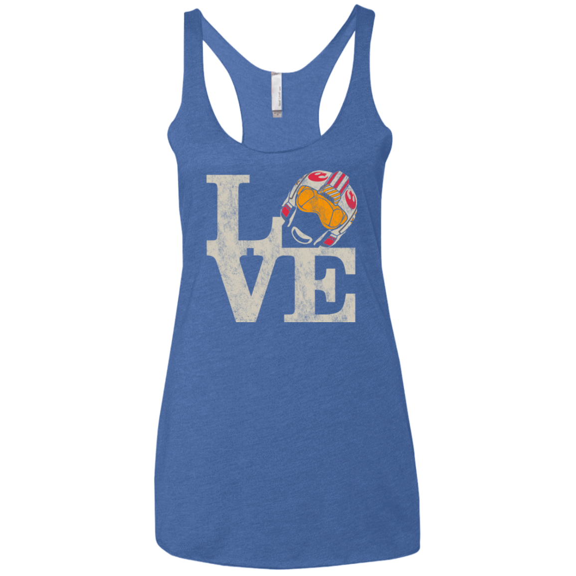 T-Shirts Vintage Royal / X-Small LOVE Rebel Pilot Women's Triblend Racerback Tank