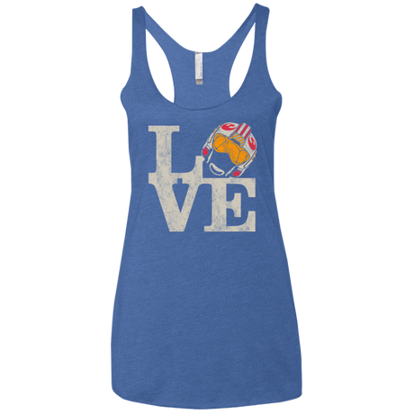 T-Shirts Vintage Royal / X-Small LOVE Rebel Pilot Women's Triblend Racerback Tank