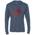 T-Shirts Indigo / X-Small LOVE Rebel Triblend Long Sleeve Hoodie Tee