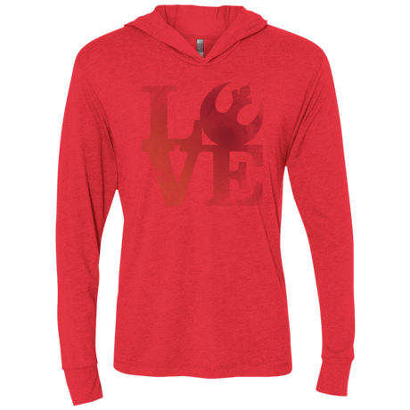 T-Shirts Vintage Red / X-Small LOVE Rebel Triblend Long Sleeve Hoodie Tee