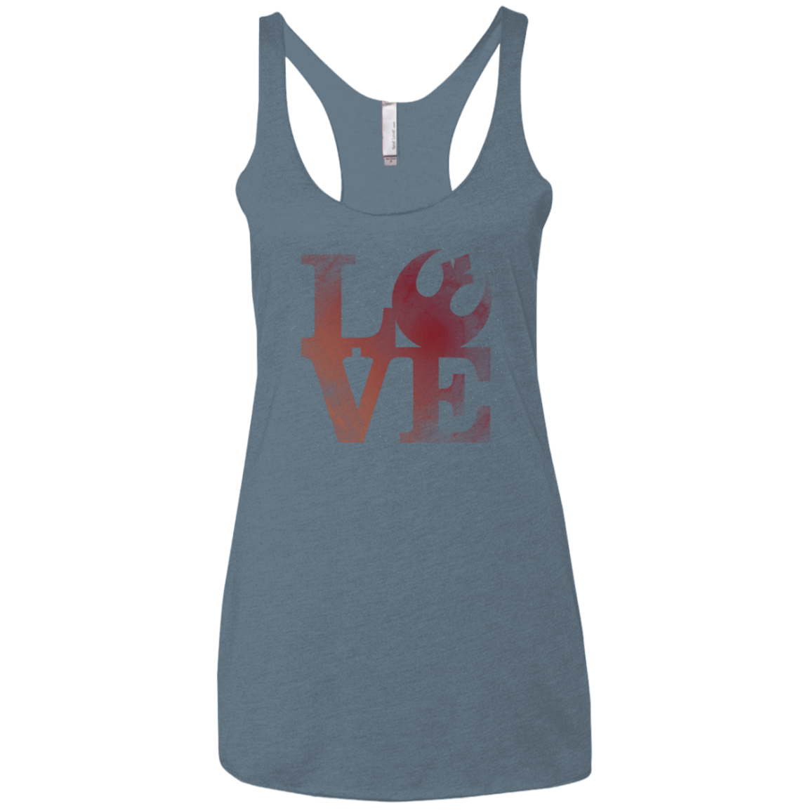 T-Shirts Indigo / X-Small LOVE Rebel Women's Triblend Racerback Tank