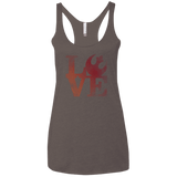 T-Shirts Macchiato / X-Small LOVE Rebel Women's Triblend Racerback Tank