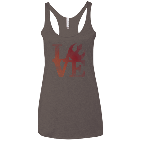 T-Shirts Macchiato / X-Small LOVE Rebel Women's Triblend Racerback Tank