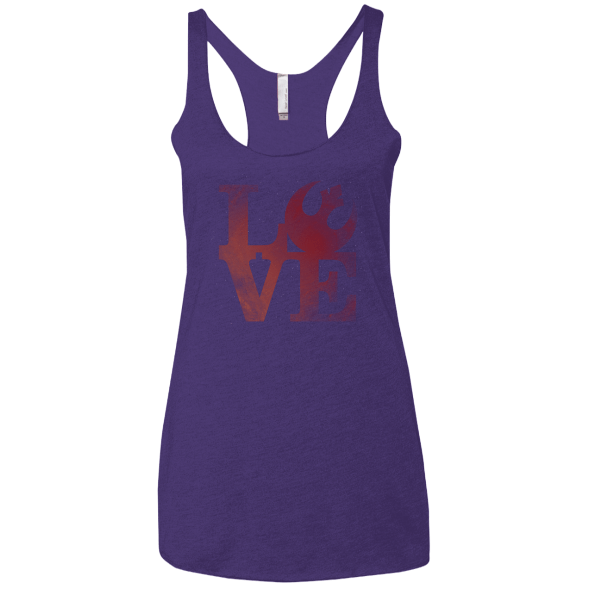 T-Shirts Purple / X-Small LOVE Rebel Women's Triblend Racerback Tank