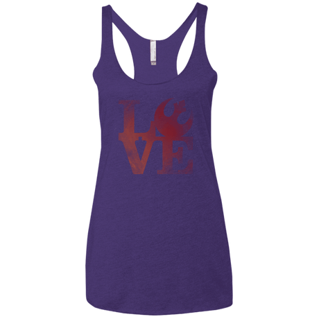 T-Shirts Purple / X-Small LOVE Rebel Women's Triblend Racerback Tank