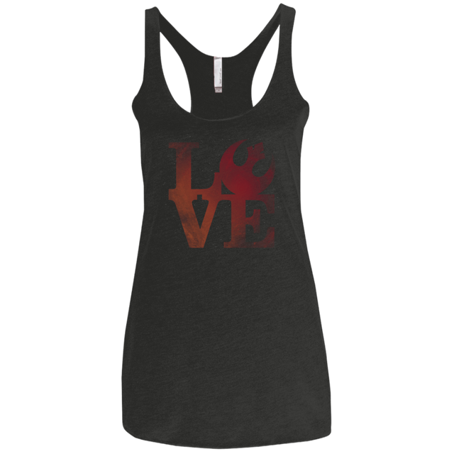 T-Shirts Vintage Black / X-Small LOVE Rebel Women's Triblend Racerback Tank