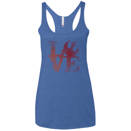 T-Shirts Vintage Royal / X-Small LOVE Rebel Women's Triblend Racerback Tank