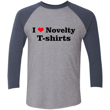 T-Shirts Premium Heather/Vintage Navy / X-Small Love Shirts Men's Triblend 3/4 Sleeve