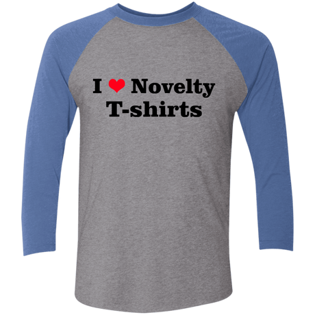 T-Shirts Premium Heather/Vintage Royal / X-Small Love Shirts Men's Triblend 3/4 Sleeve