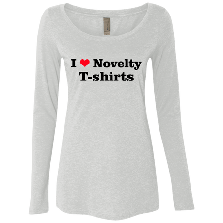 T-Shirts Heather White / Small Love Shirts Women's Triblend Long Sleeve Shirt
