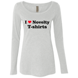 T-Shirts Heather White / Small Love Shirts Women's Triblend Long Sleeve Shirt