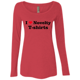 T-Shirts Vintage Red / Small Love Shirts Women's Triblend Long Sleeve Shirt