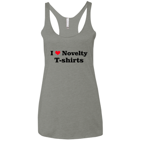 T-Shirts Venetian Grey / X-Small Love Shirts Women's Triblend Racerback Tank
