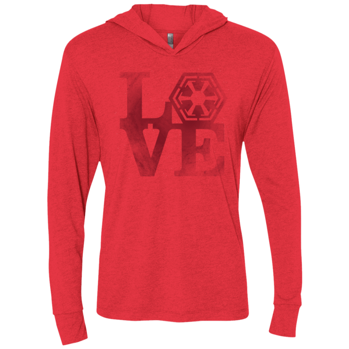 LOVE Sith Triblend Long Sleeve Hoodie Tee