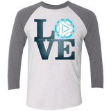 T-Shirts Heather White/Premium Heather / X-Small Love Stark Men's Triblend 3/4 Sleeve