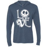 T-Shirts Indigo / X-Small Love Triblend Long Sleeve Hoodie Tee