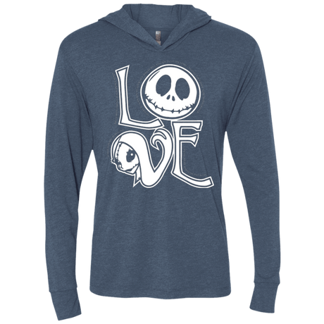 T-Shirts Indigo / X-Small Love Triblend Long Sleeve Hoodie Tee