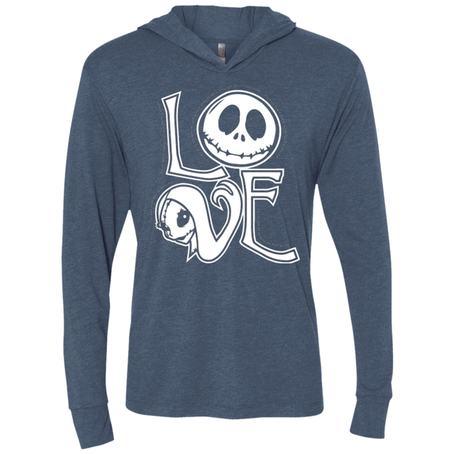 T-Shirts Indigo / X-Small Love Triblend Long Sleeve Hoodie Tee
