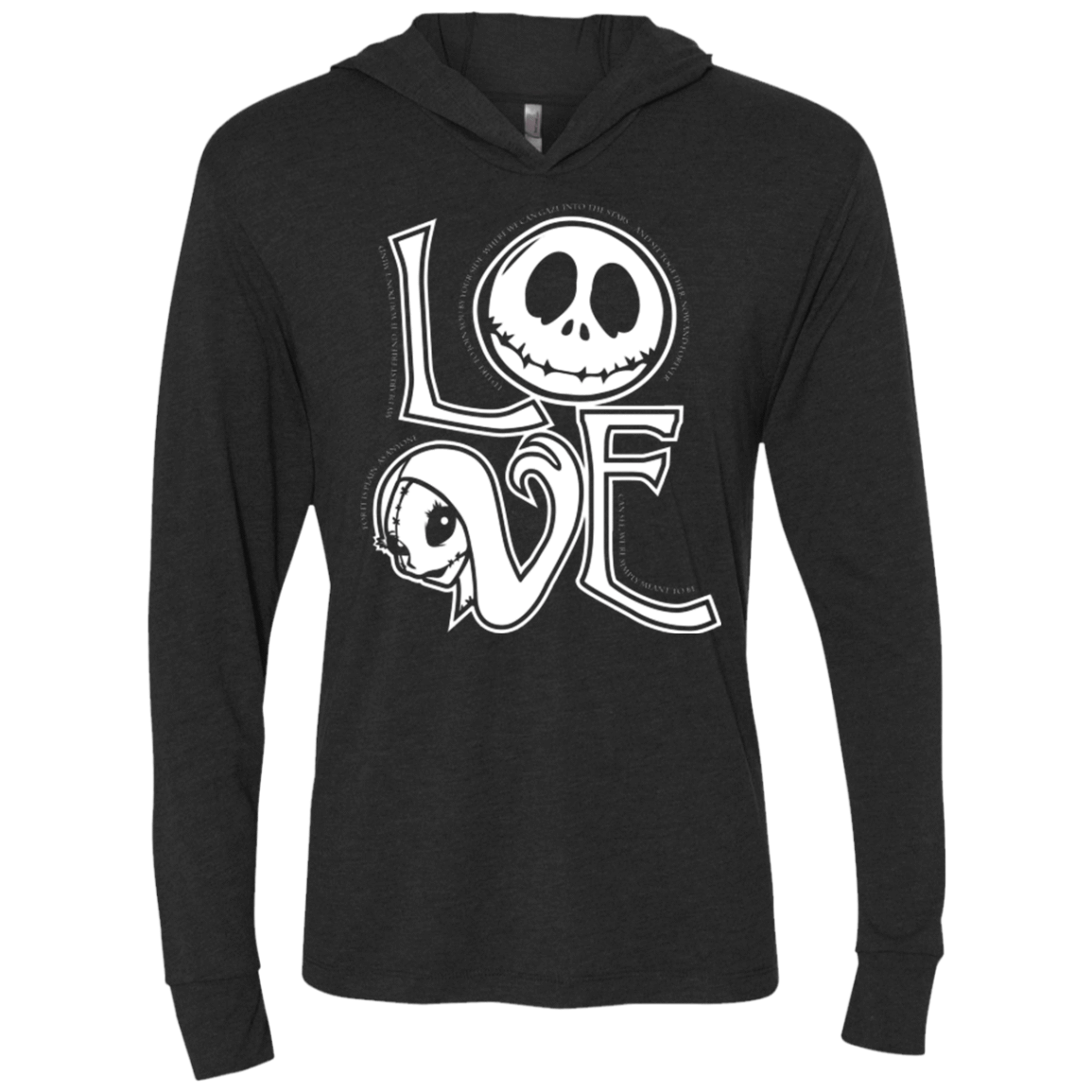 T-Shirts Vintage Black / X-Small Love Triblend Long Sleeve Hoodie Tee