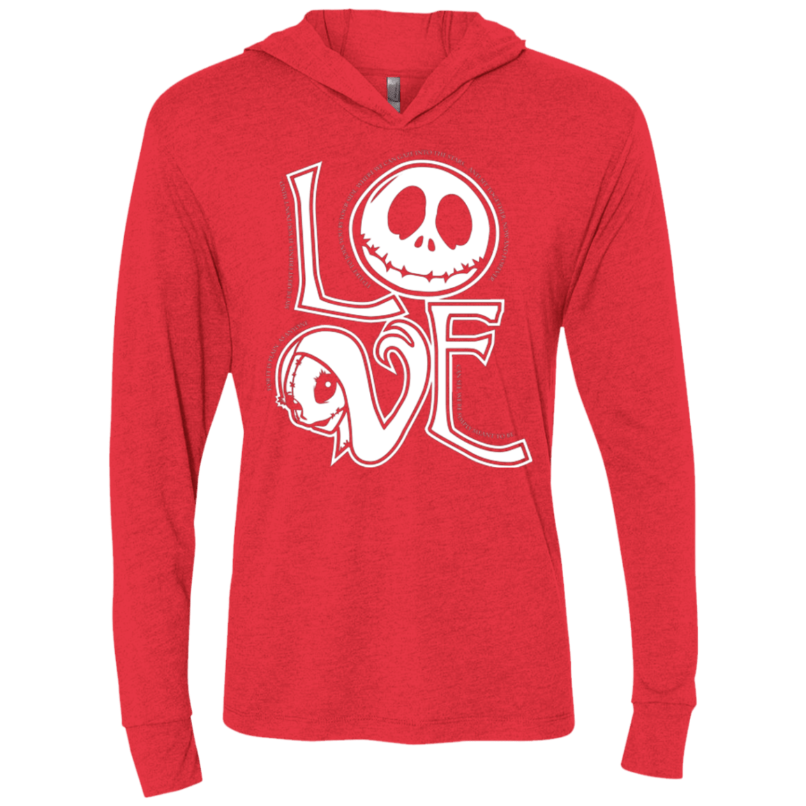 T-Shirts Vintage Red / X-Small Love Triblend Long Sleeve Hoodie Tee