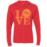 T-Shirts Vintage Red / X-Small LOVE TWIN PEAKS Triblend Long Sleeve Hoodie Tee
